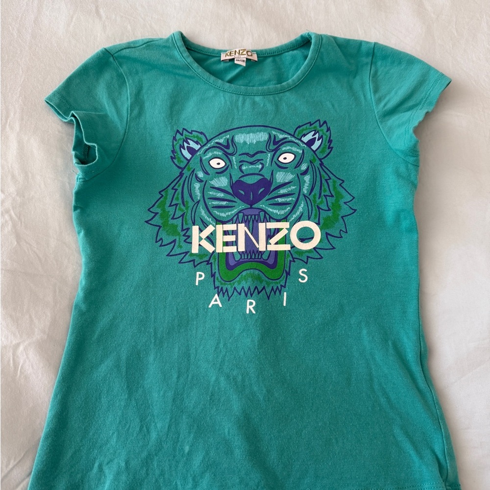 Kenzo Green Short Sleeve Tiger Tee